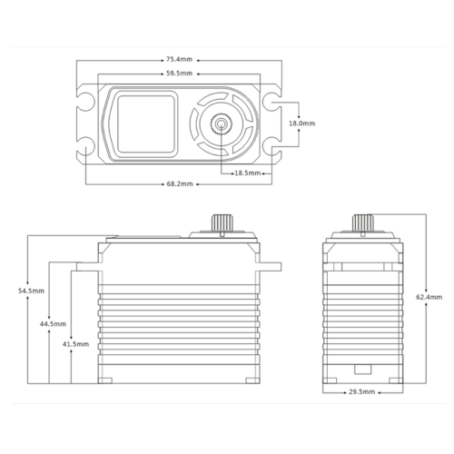 SRTBH125W Large Scale HV Waterproof DC Digital Servo - Image 3